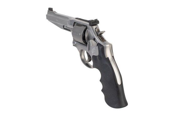 Smith and Wesson 986 revolver with rubber grips